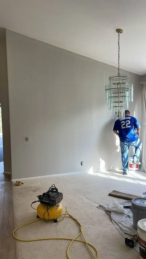 Completed drywall installation and freshly painted accent wall by AC Remodeling in San Diego..jpg