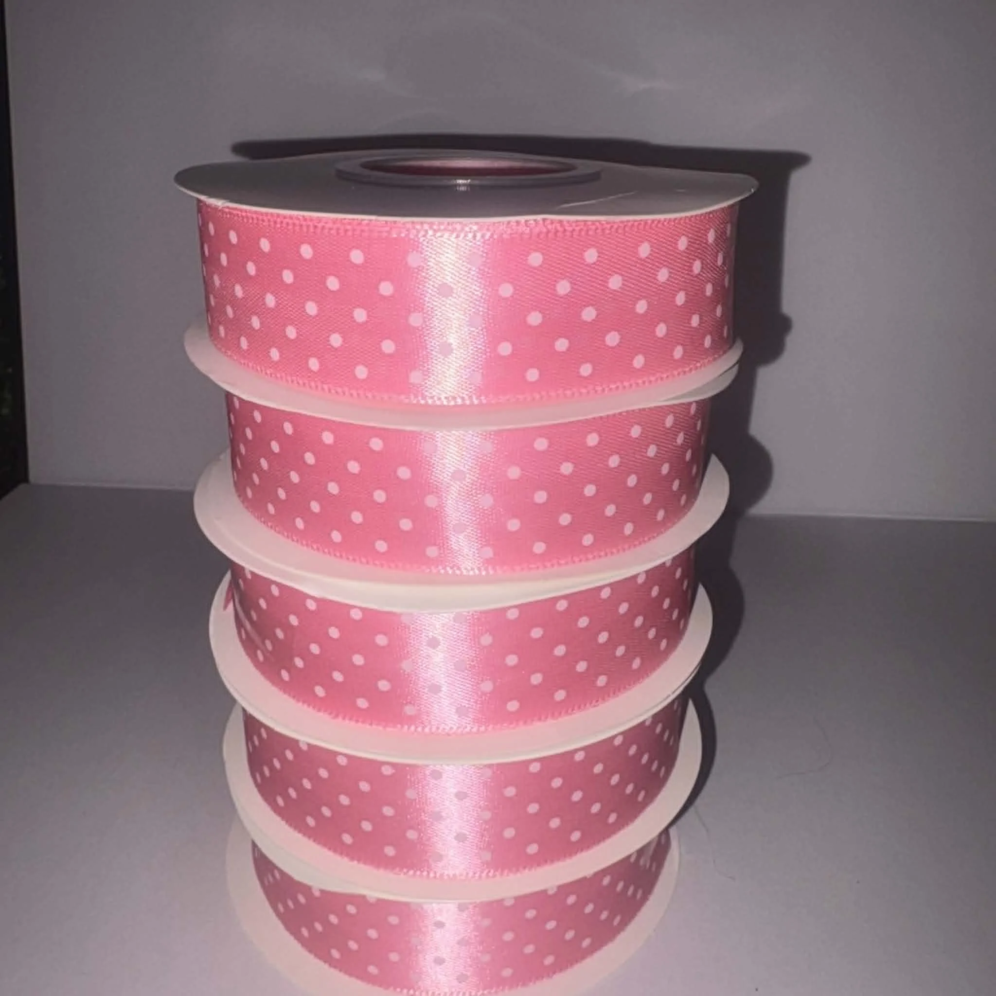 Polka Dot Satin Ribbon 25 yards