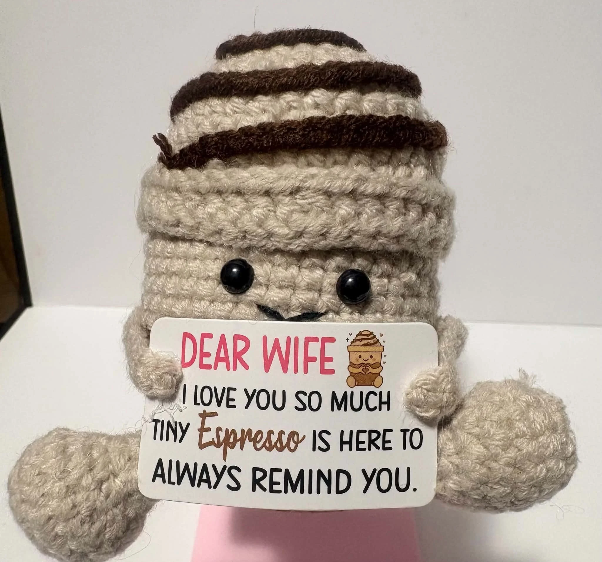 Dear Wife Espresso Love Plushie 4.5 inches