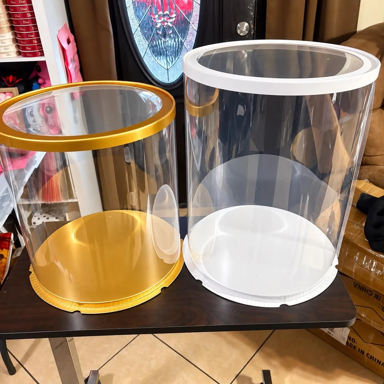 Elegant Cylindrical Display Cases