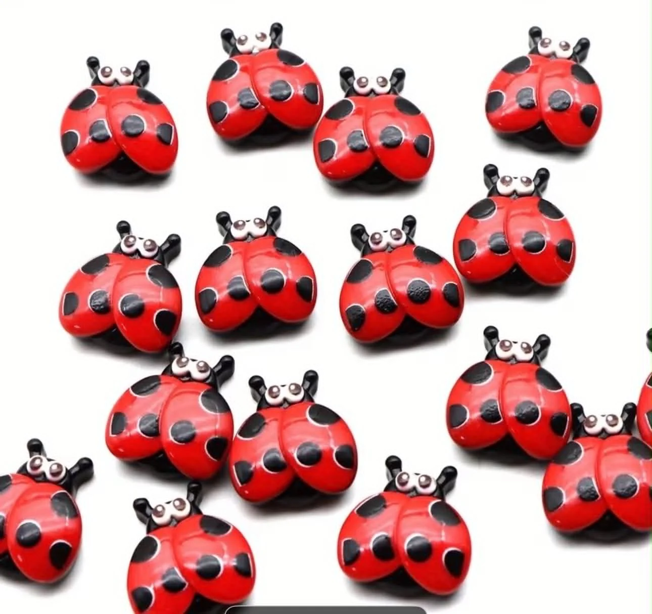 Charming Ladybug Embellishments - Pack of 10