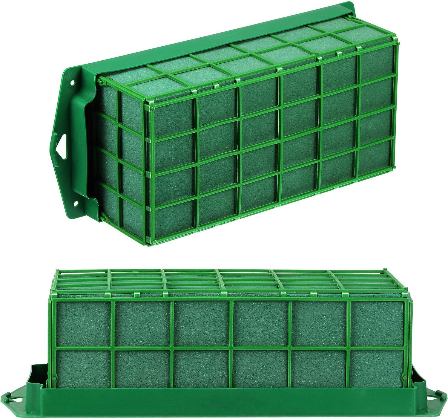 Boao 2 Pieces Floral Foam Cage Holder with Floral Foam