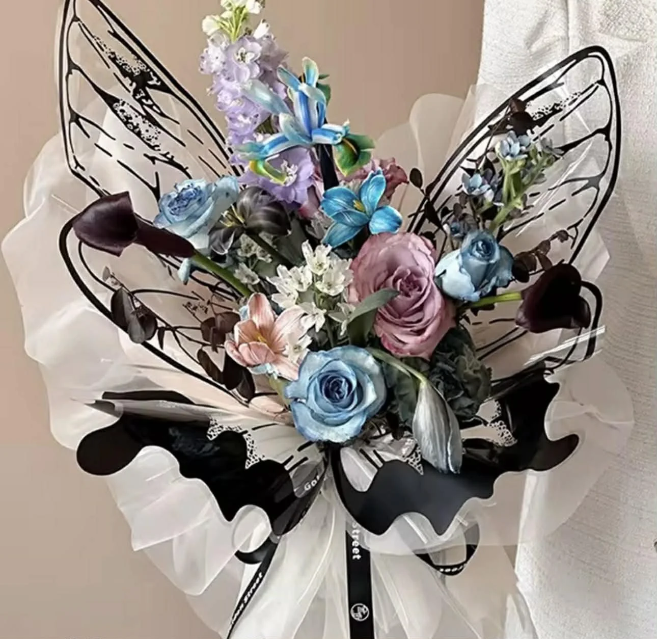 Butterfly floral paper 8 pc