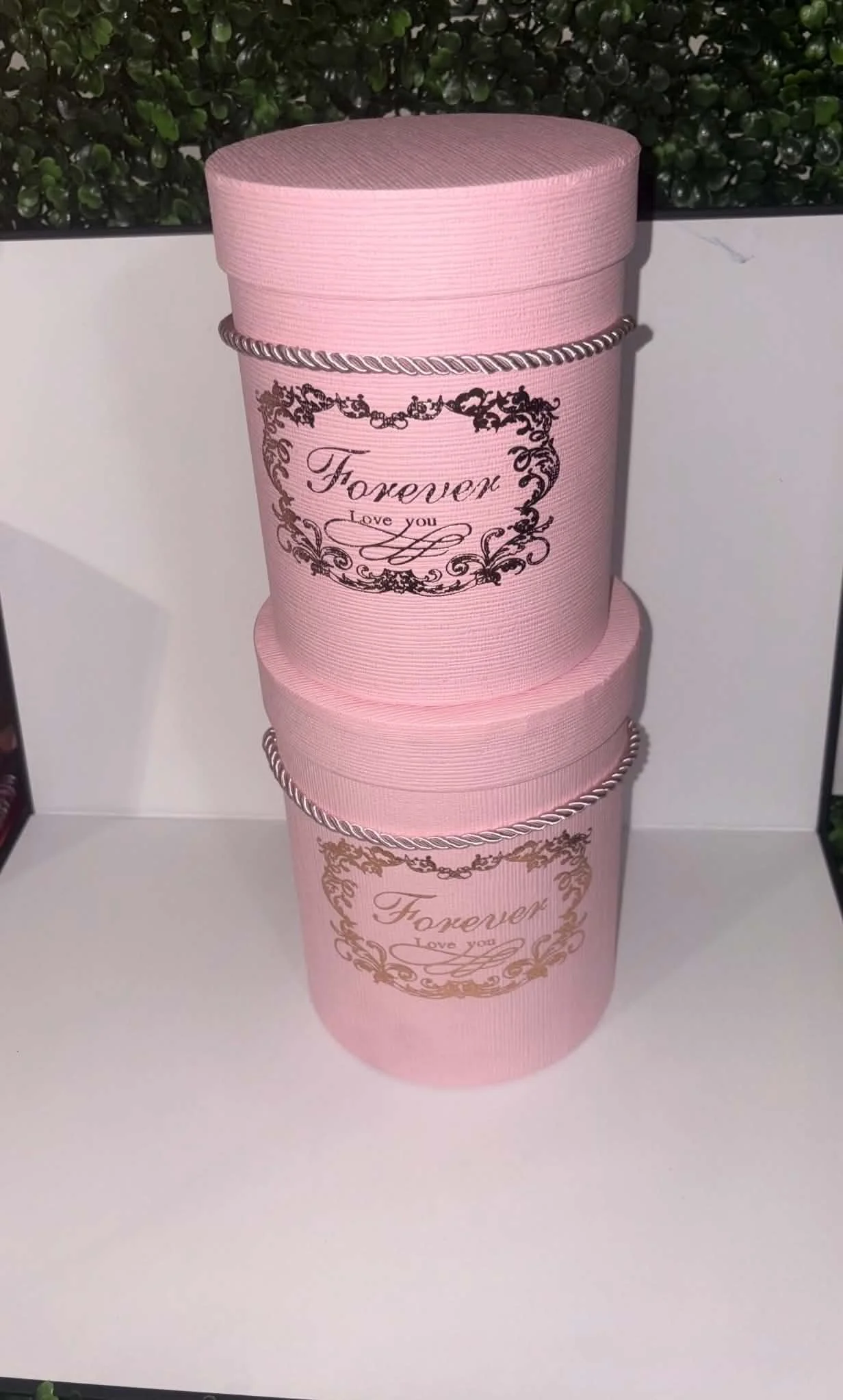 'Forever Love' Round Gift Box  2 pc Set