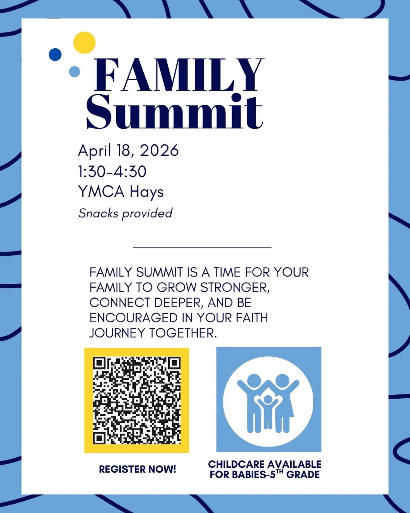 Mark your calendar! Family Summit is around the corner! April 18th 1:30-4:30pm at the YMCA in Buda. Child care will be provided!