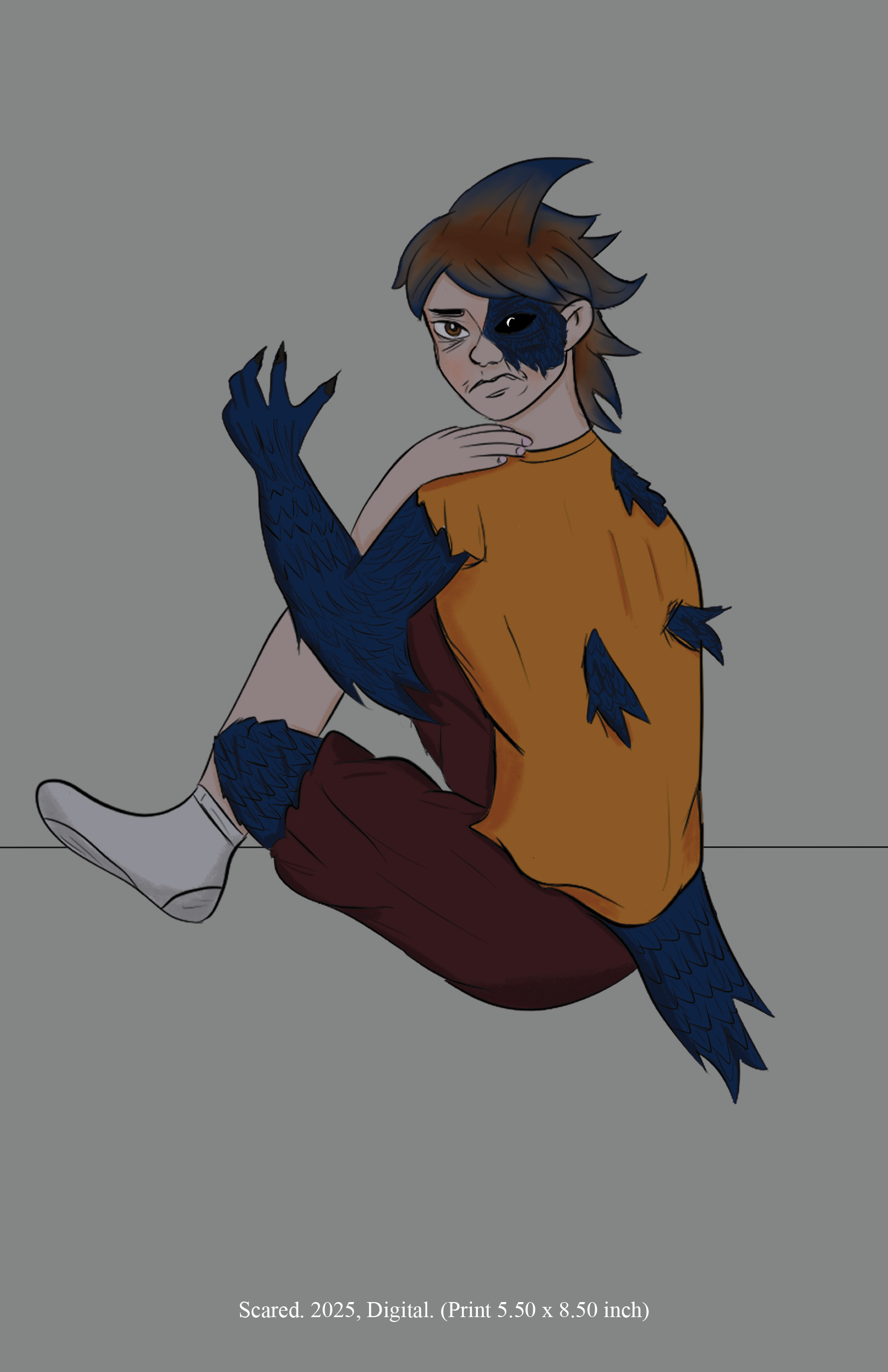 Scared. 2025, Digital. (Print 5.50 x 8.50 inch)