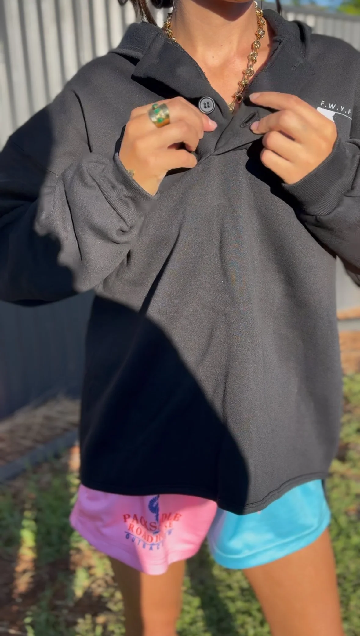 Black Button-up Jumper