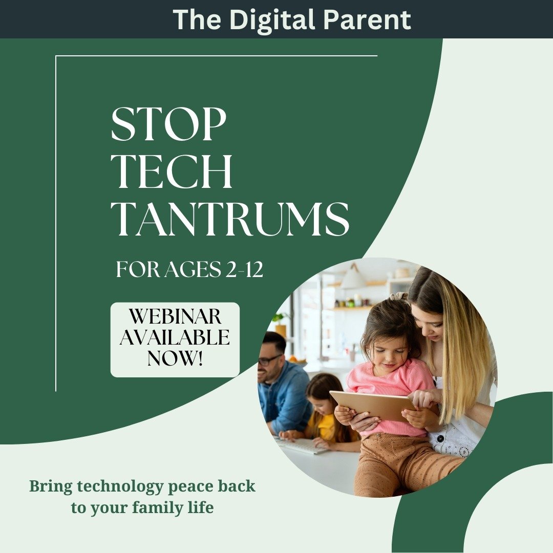 It's here! Our webinar to Stop Tech Tantrums and bring technology peace in your family. This one hour webinar, with additional workbook, gives you all the tools you need to beat tech tantrums for good. Link in bio or visit our website for more info.
