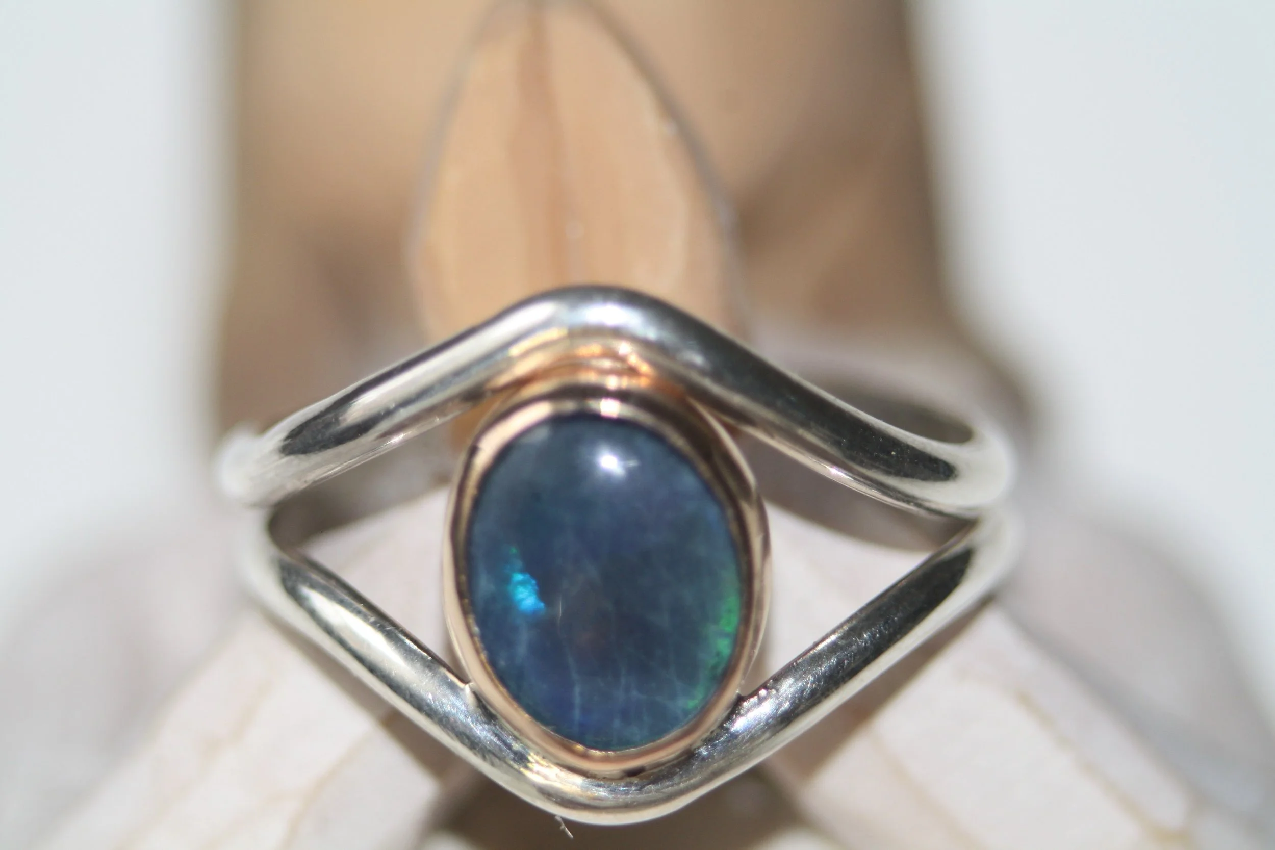 Two Toned Opal Ring