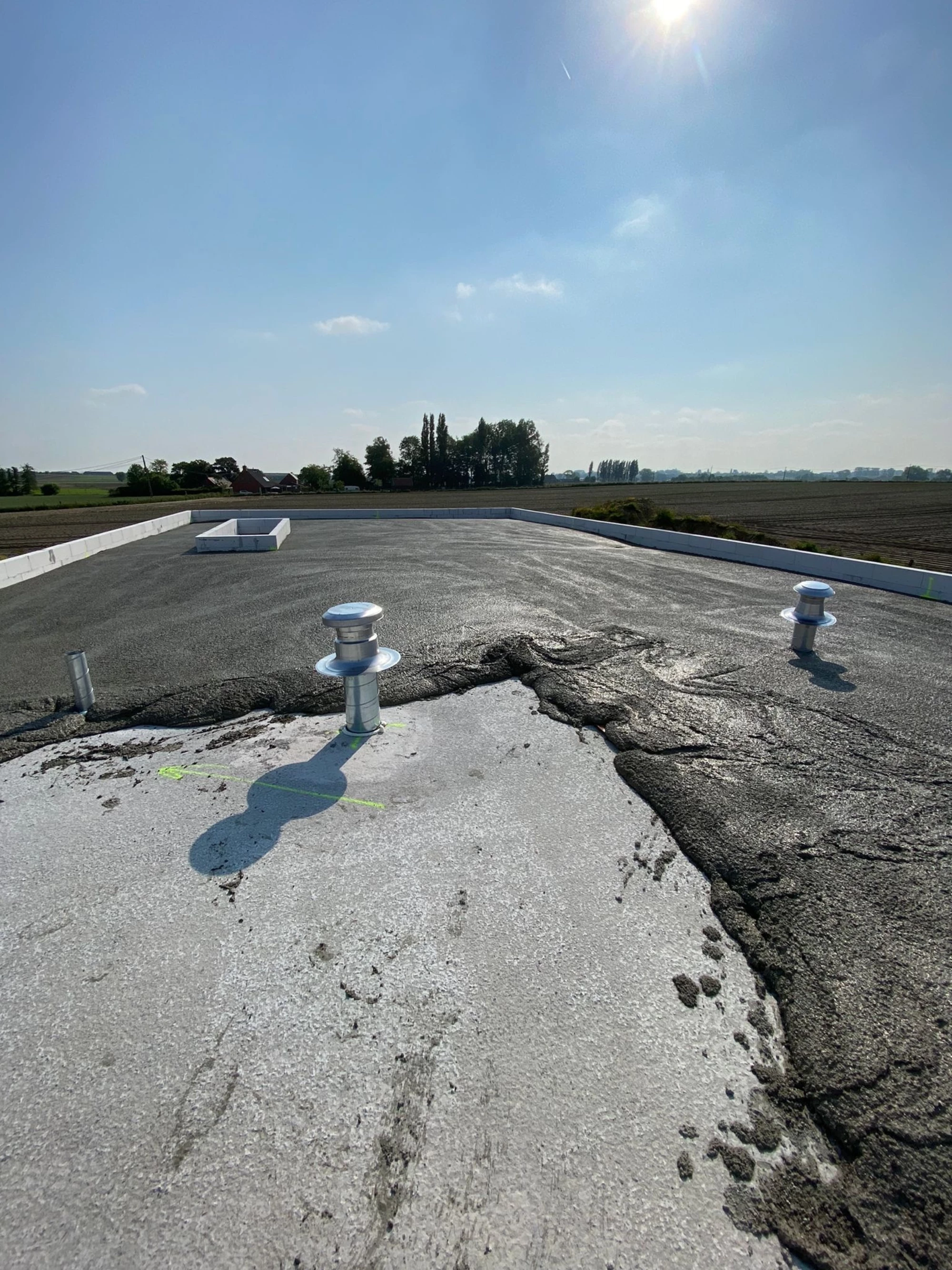 Betopor hellingsbeton voor platte daken