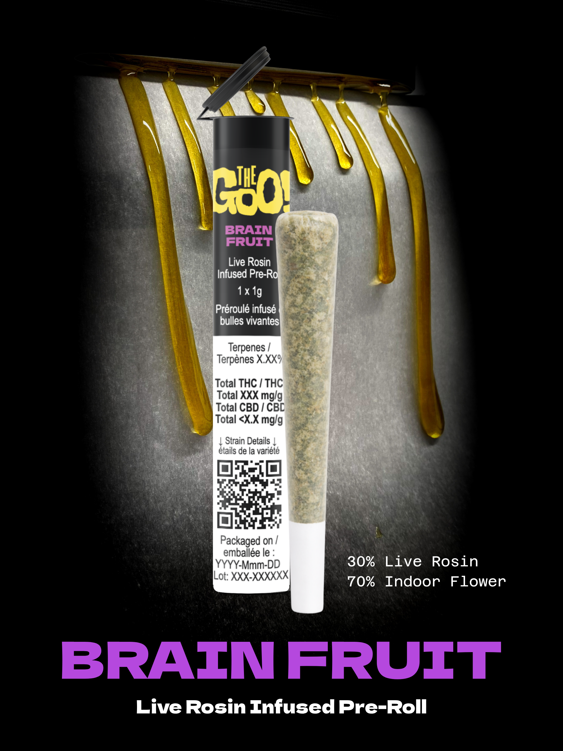 BRAIN FRUIT Live Rosin Infused Pre-Roll - 1g