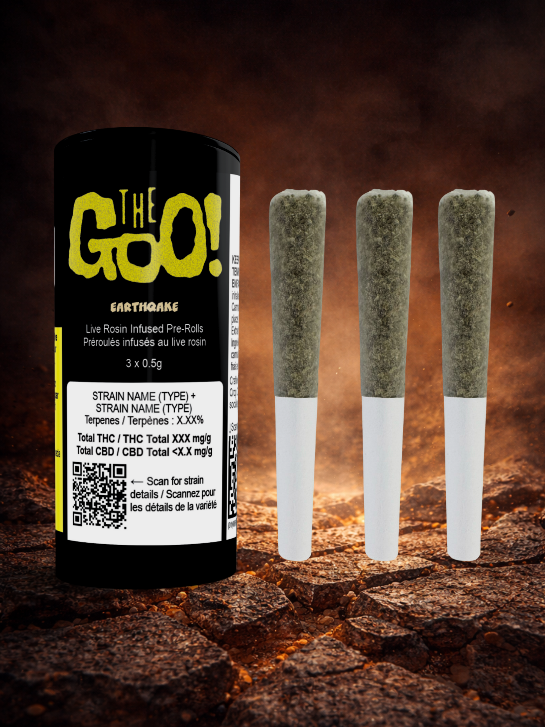 EARTHQAKE Live Rosin Infused Pre-Rolls