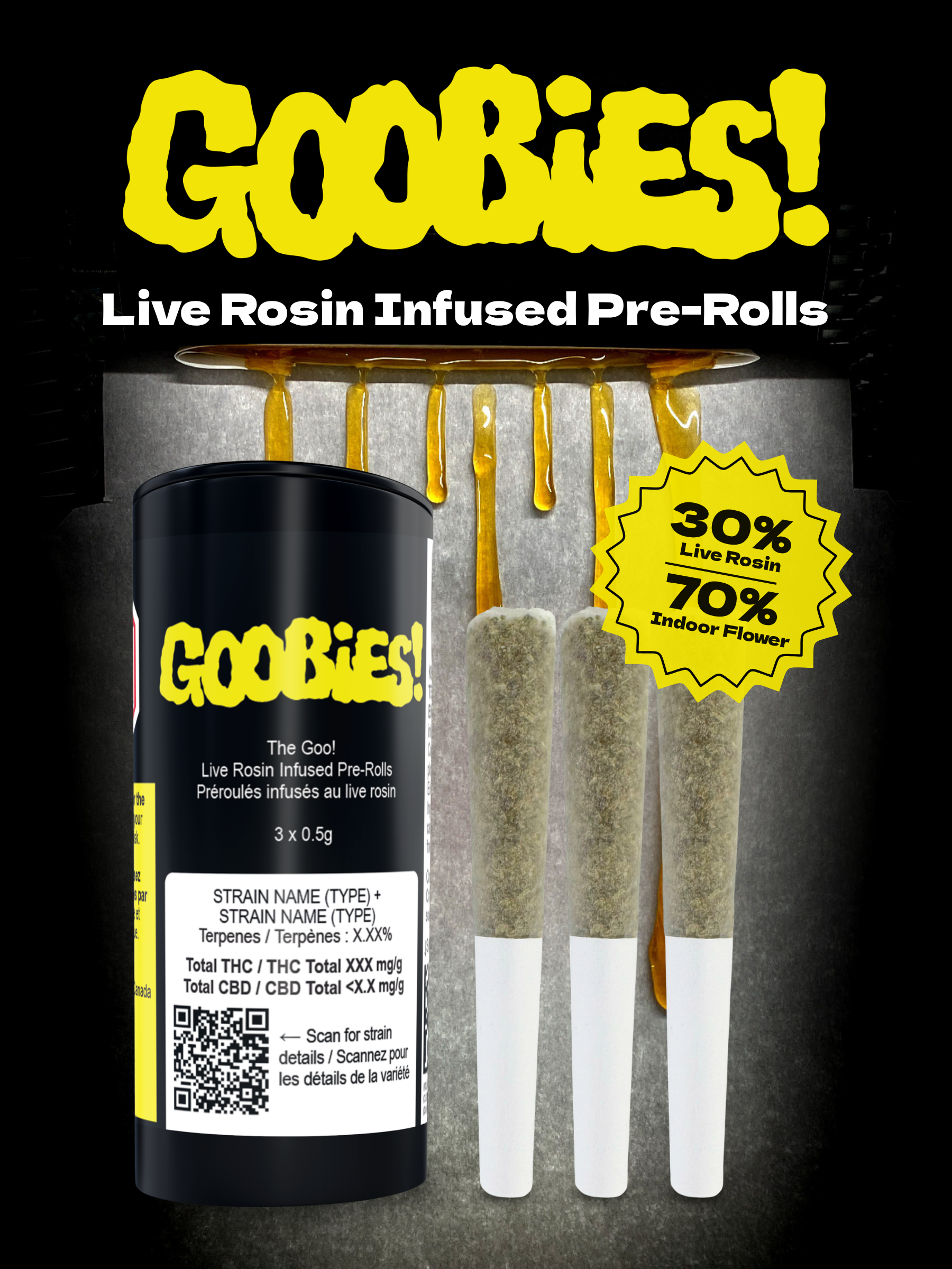 GOOBIES! Live Rosin Infused Pre-Rolls
