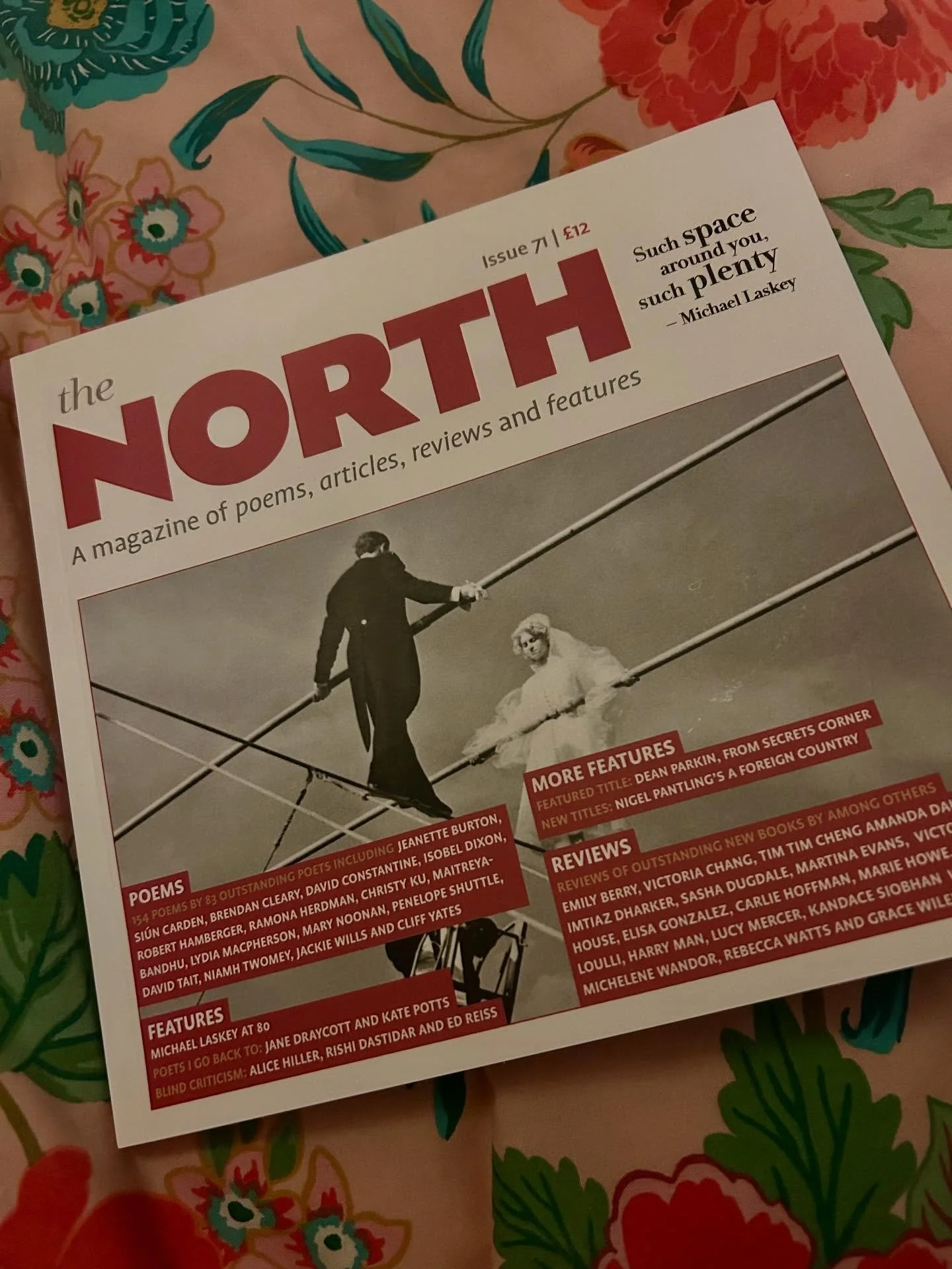 I&rsquo;m all kinds of chuffed to have two poems in The North alongside so much brilliant poetry, one for my mum @picturethisblondie , who will turn up at my house on Sunday like a flapjack-bearing whirlwind, and one for Nina, who we miss every day. 