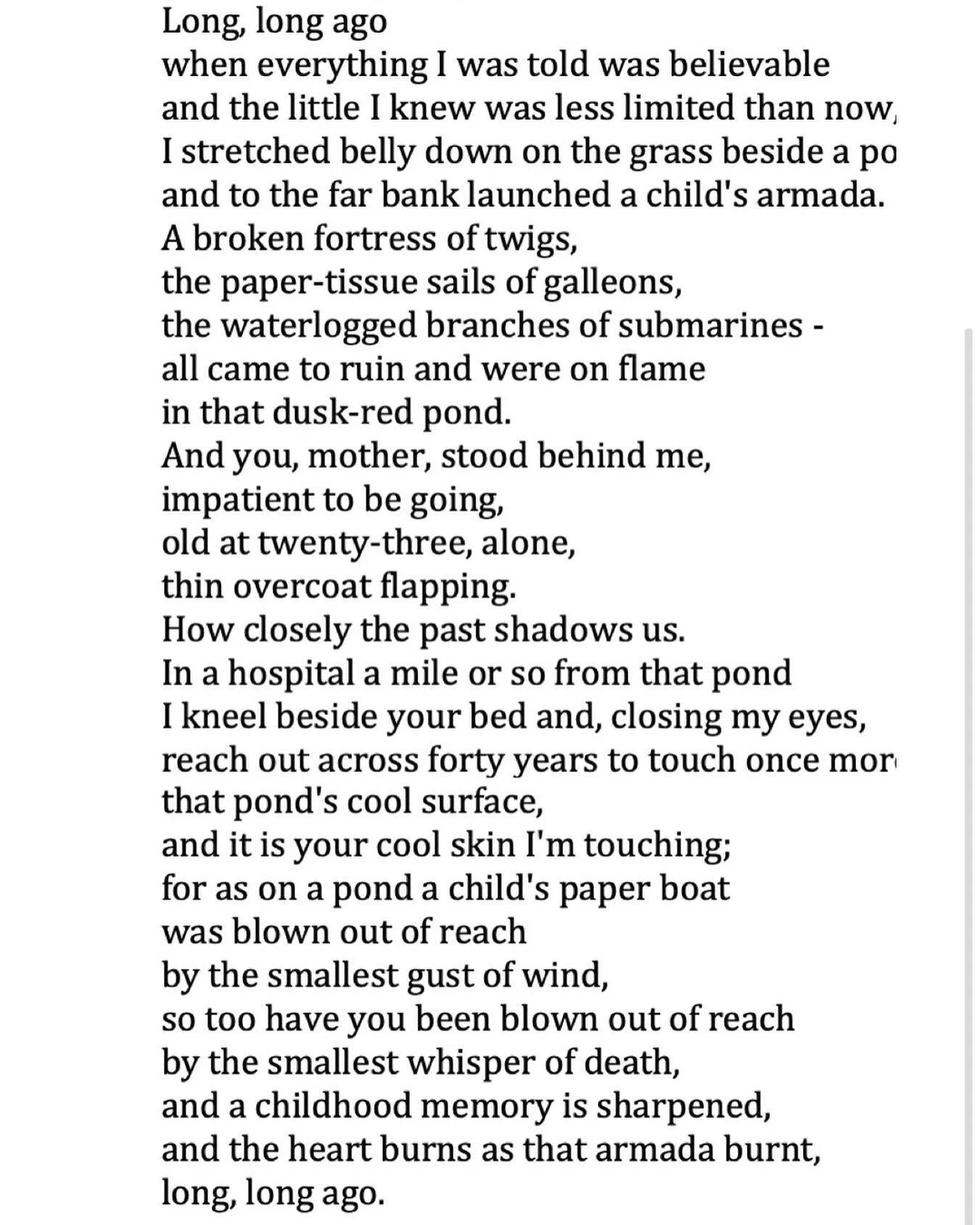 I&rsquo;m so sad that Brian Patten has died. He was the first poet I ever saw read - I was 17 and I&rsquo;m not sure I can explain how much of an impact it had  on me. I&rsquo;ll never forget him reading this one, The Armada. 20 years later I marked 