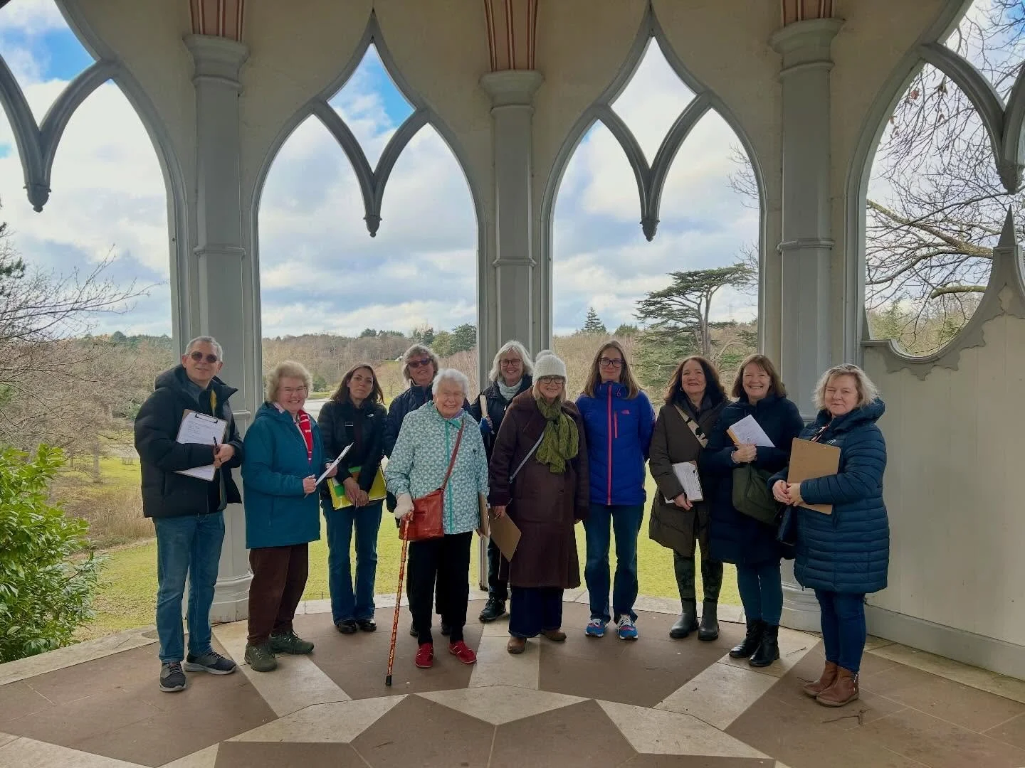 The first @painshill workshop of the year; the first sunshine in weeks; the first snowdrops; amazing poets including Janis celebrating her 90th birthday; baby Arianna at 5 days old. Today the world feels shiny and full of possibilities 🙌 &hearts;️