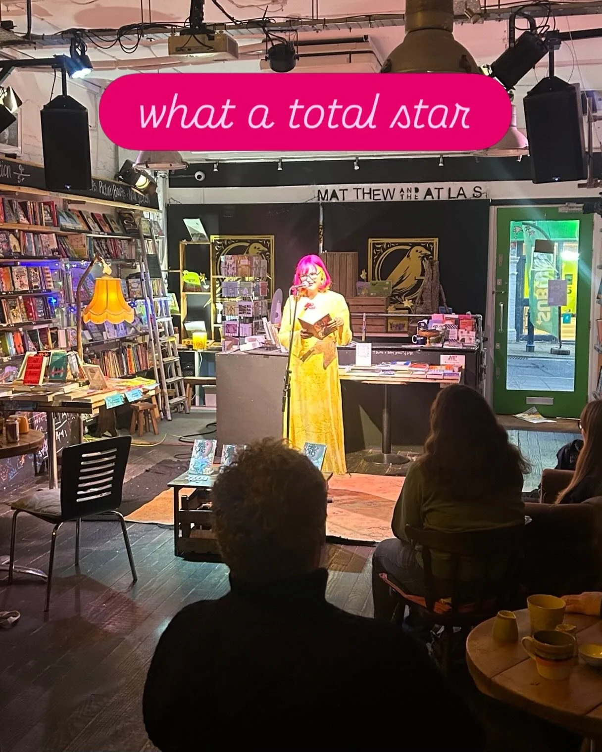 Over the moon for @ellorarosesutton on the official launch of Little Bitch. She made the room glow tonight! 💖