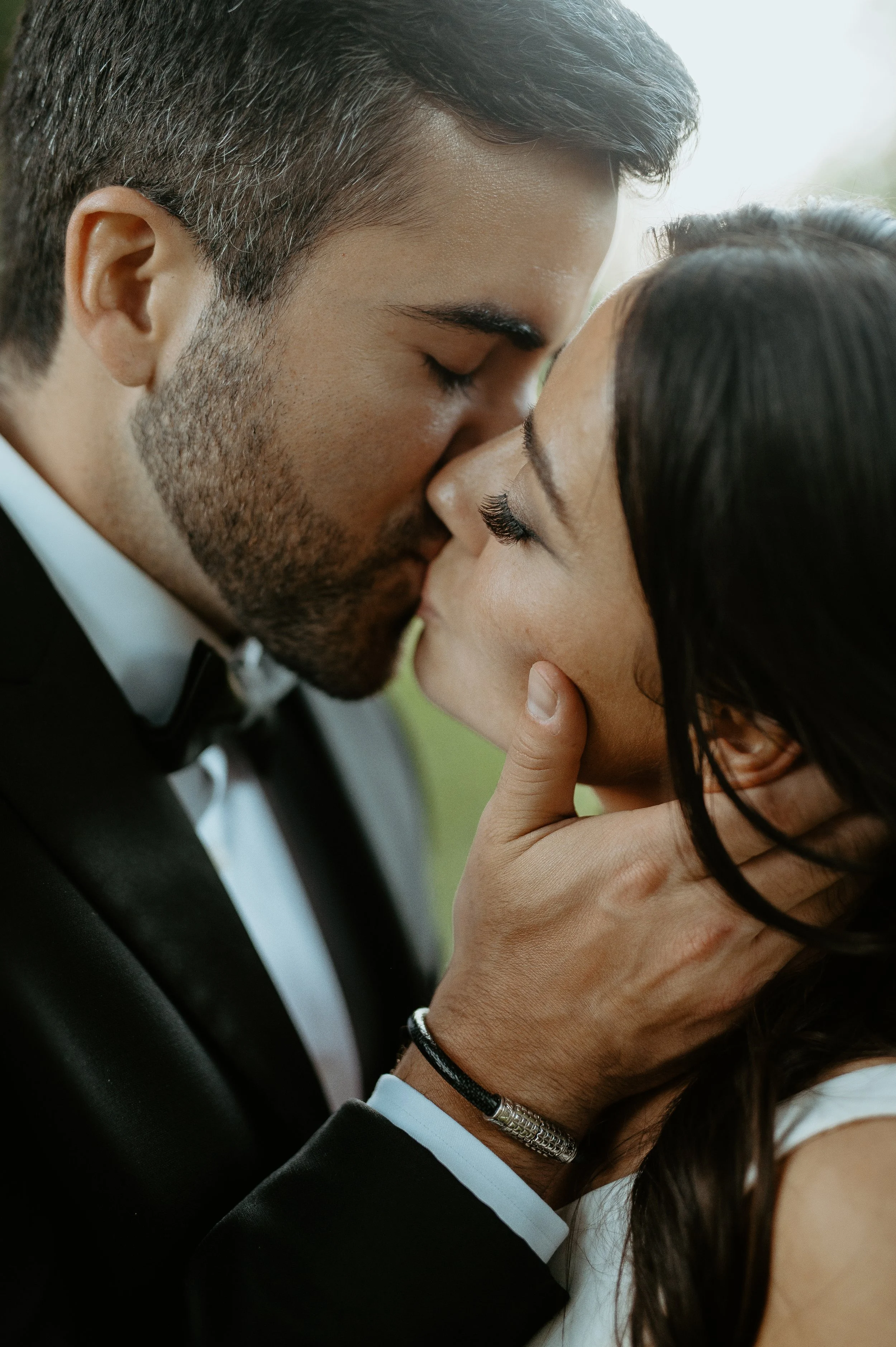 Bride and groom walking hand-in-hand during golden hour + sunset wedding portraits + Woodinville wedding + Washington wedding photography