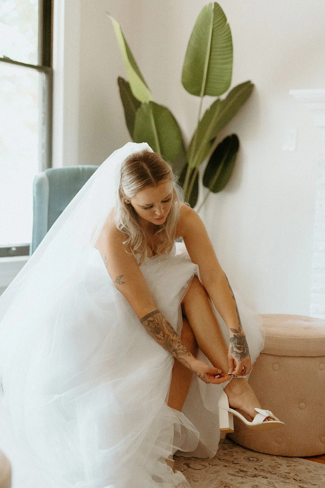 bridal detail + photo + with + shoes + and + accessories + at + a Washington outdoor wedding