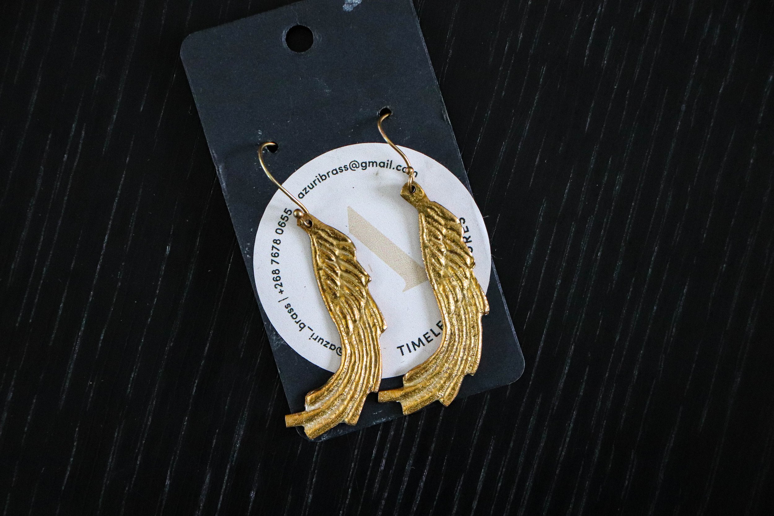 Self-Cared Brass Earrings