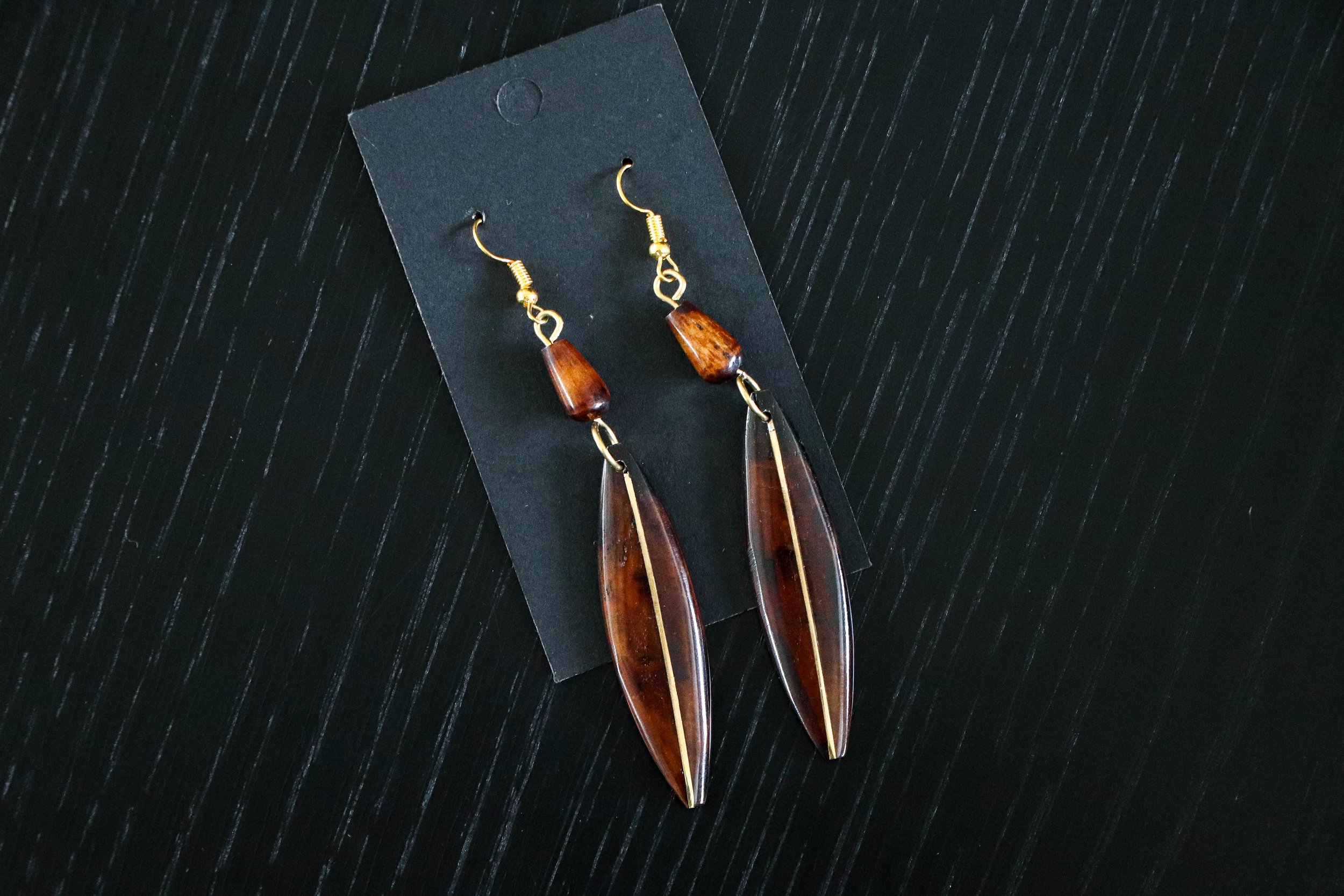 Self-Cared Brass Earrings
