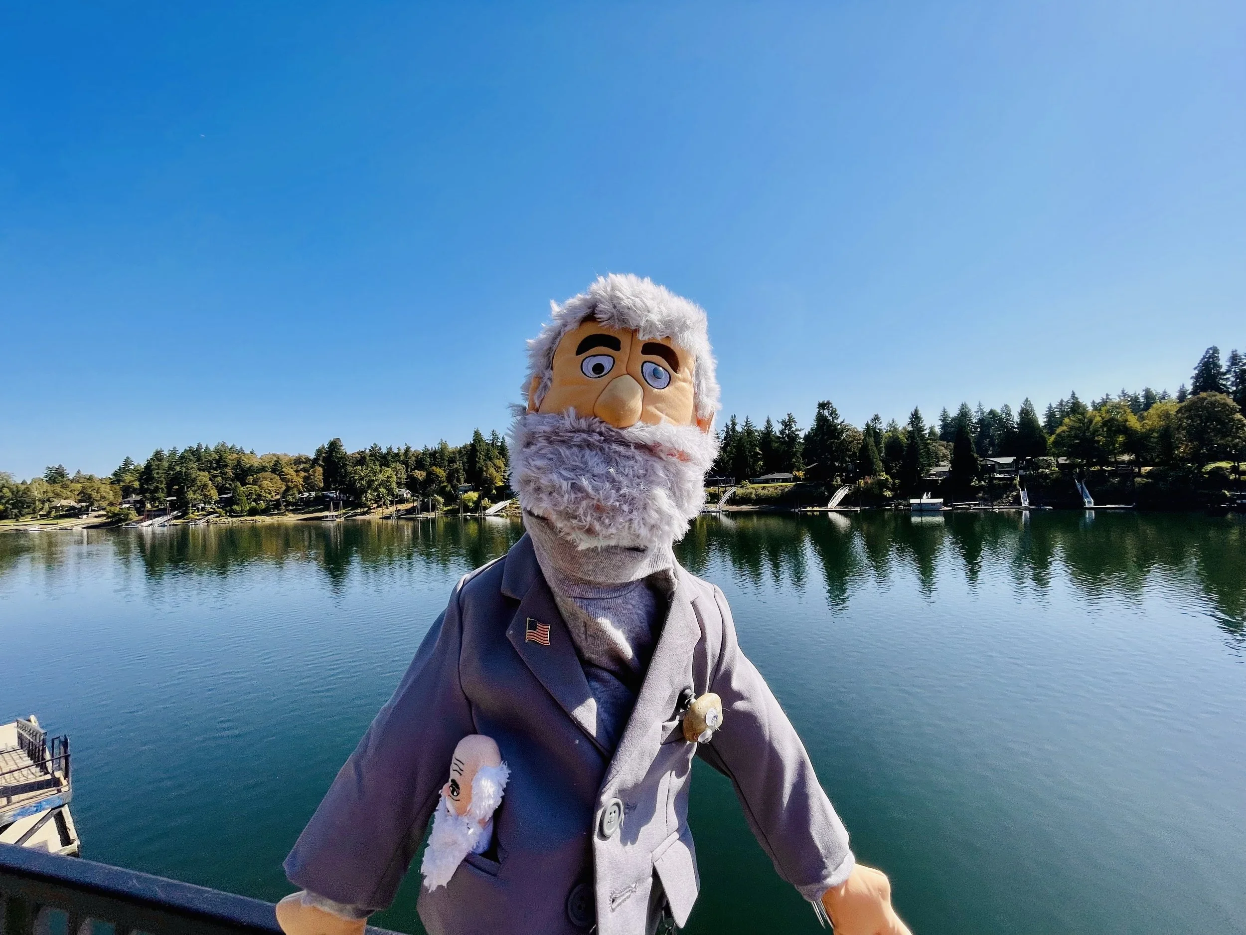 Robert P Hazen. 
This puppet will help Robert Hazen win the NOBEL PRIZE in Geology in a diabolical two-step process. 1: Convince the Nobel Organization to add “Geology.” 
2: Nominate Hazen
If this doesn't work:FIFA