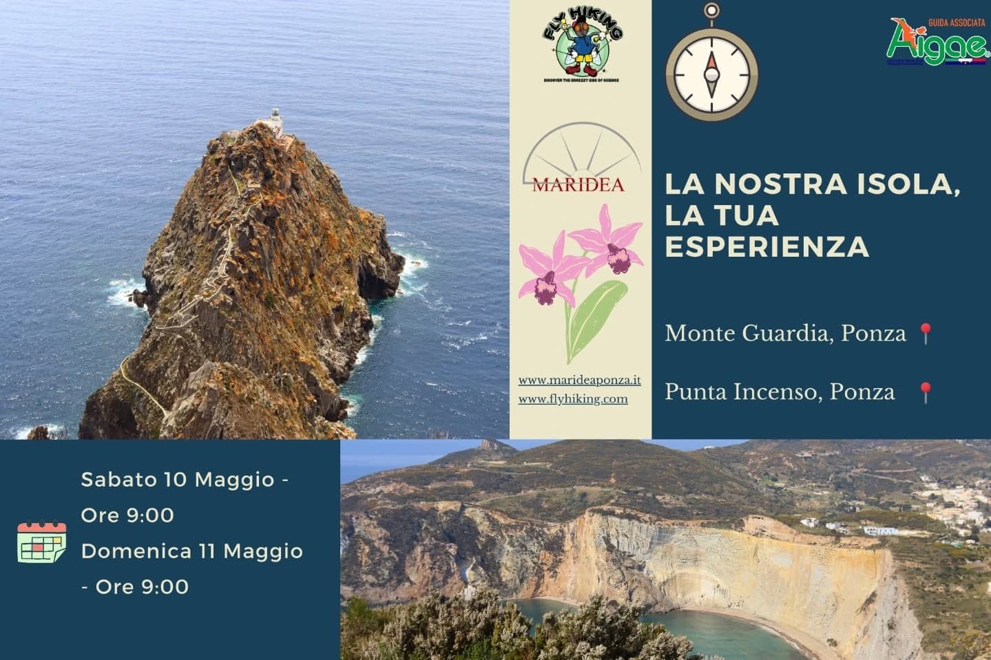 Week-end lungo a Ponza

🗓️Sabato 10 Maggio - ore 9:00 - Monte Guardia, 280 m ⛰️ - durata 4:30h - costo 15,00 &euro; a persona

Attraverso antiche mulattiere, avvolti dalla macchia mediterranea, raggiungeremo il tetto dell'arcipelago🏝️, il punto pi&