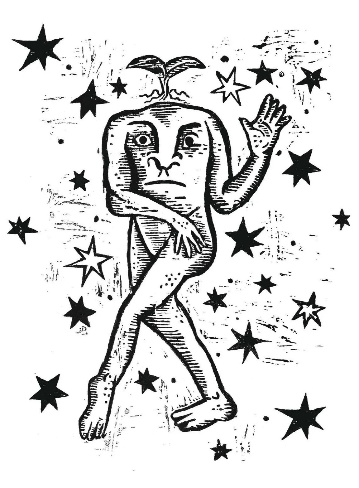 Blemmyae - Lino Block Print