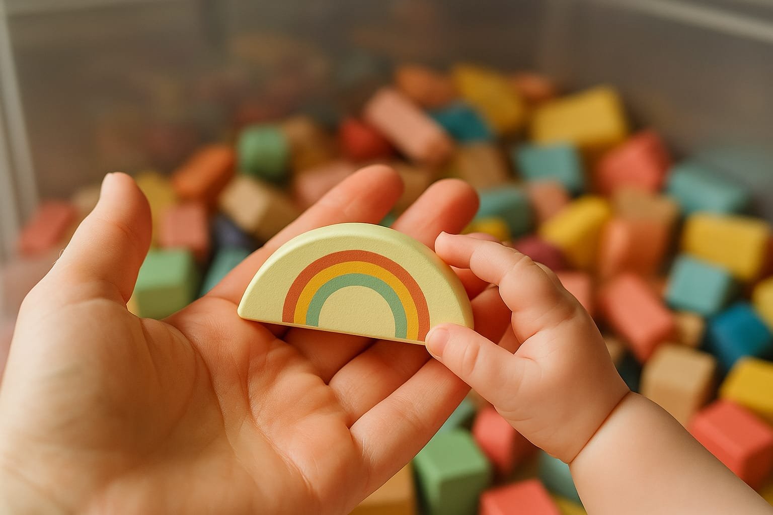 Ein Regenbogen in unseren Händen