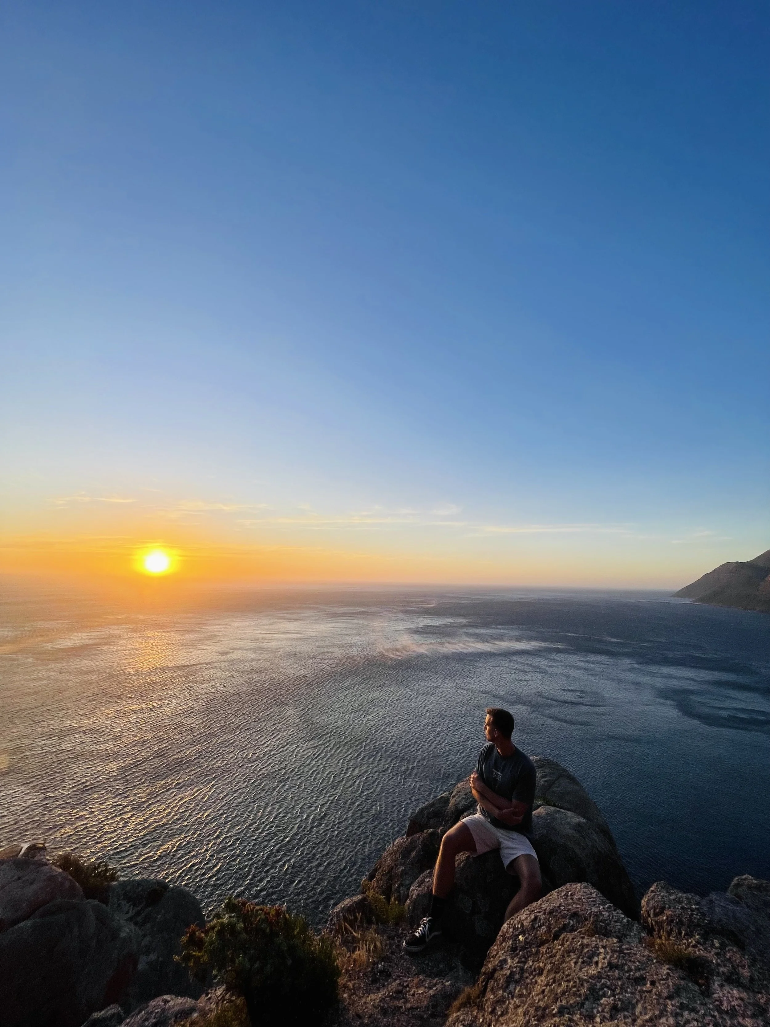 Digital nomad, freelancer, web designer, Cape Town, Sunset