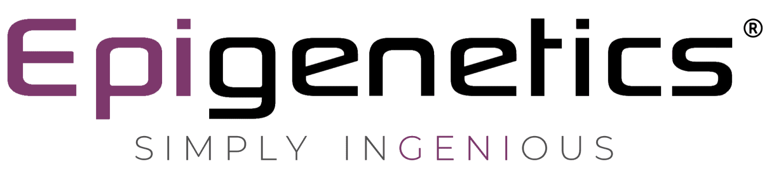 Logo of Epigenetics with the slogan Simply Ingenious