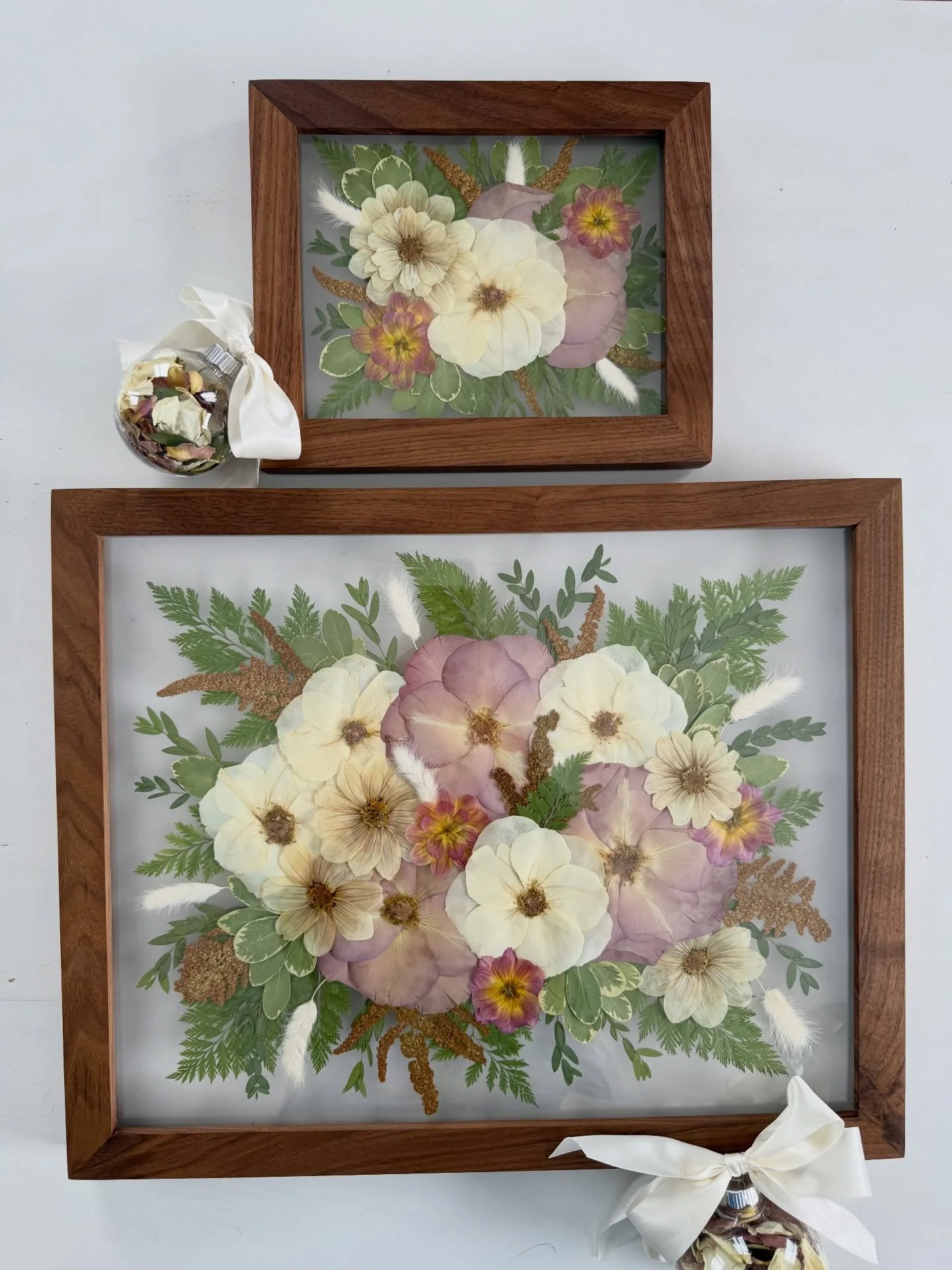 After &harr;️ Before&rsquo;s for this late October wedding.

Designed for Olivia 🧡. 16x20 walnut frame.  Bouquet design.  Horizontal orientation.  With a cutie 8x10 twin to gift!

Wedding florals @billiesfloral 
Wedding photographer @charitygeephoto