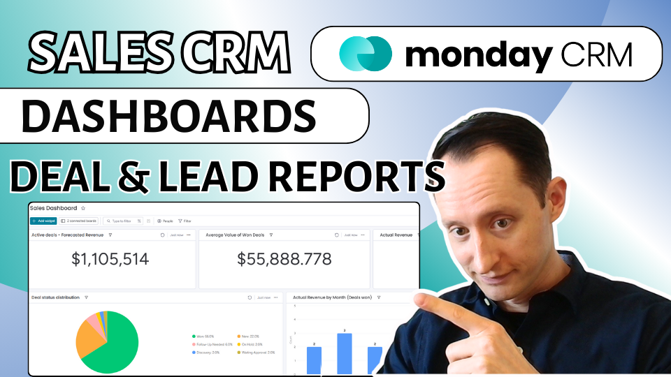 How to Setup monday CRM Dashboards: Step-by-Step Tutorial for Leads &amp; Deal Revenue