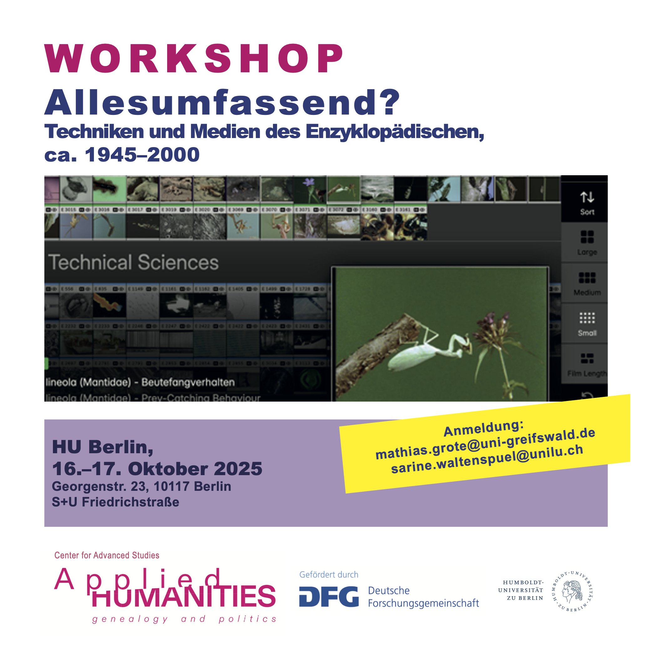 Workshop “Allesumfassend?”