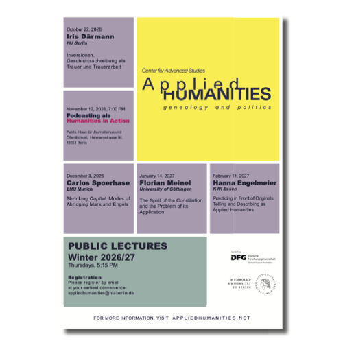 Public Lecture: Iris Därmann (HU Berlin)