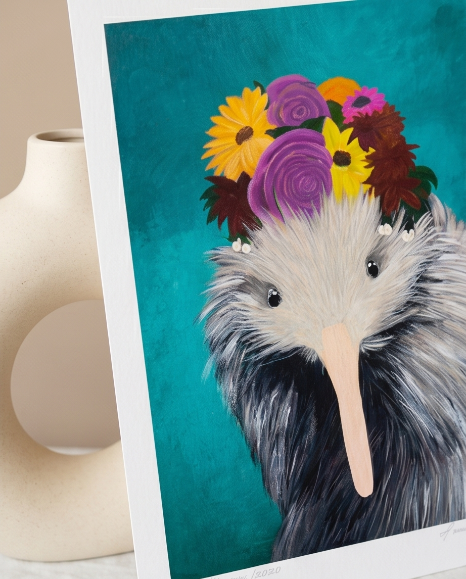 Flower kiwi handmade gift set and souvenir