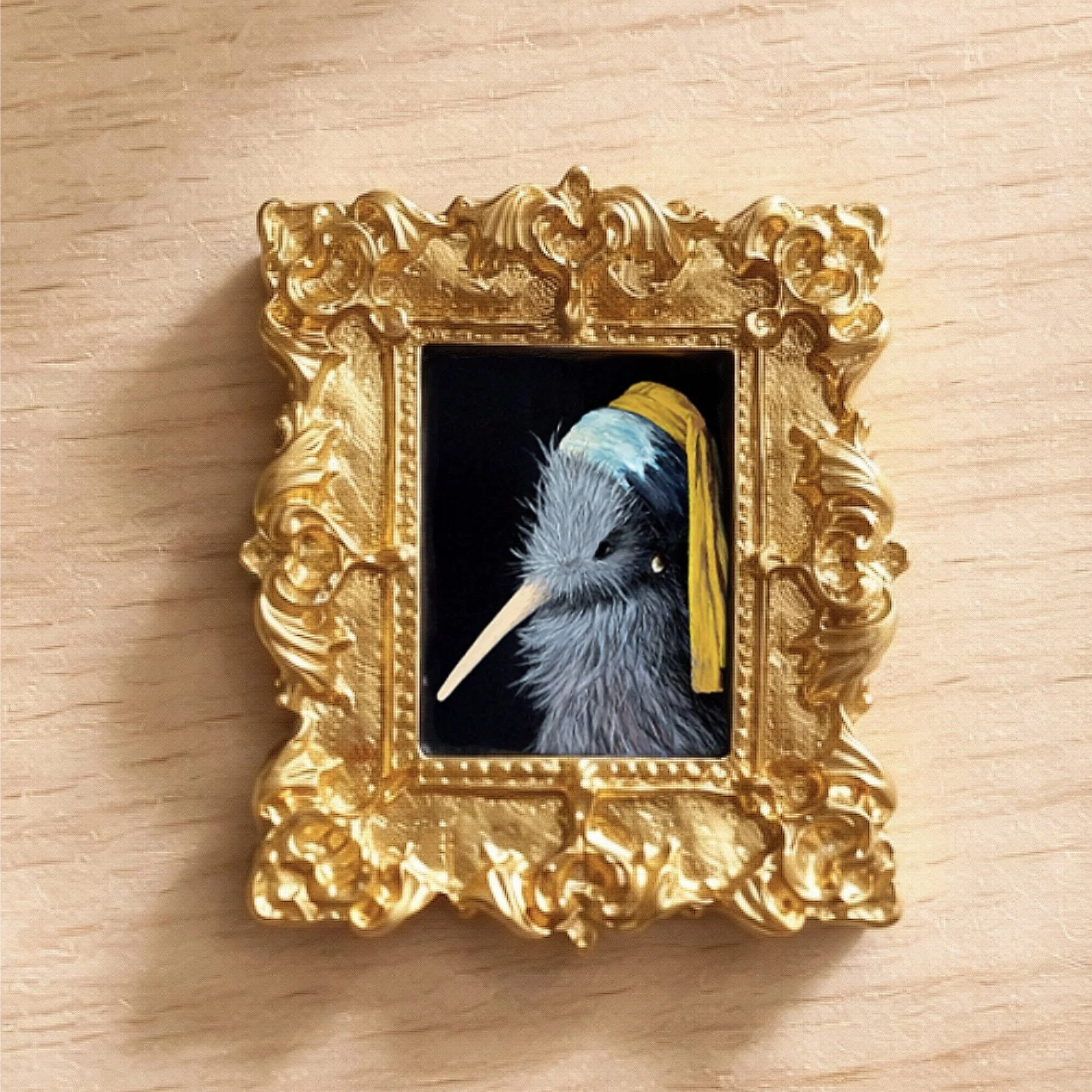 Handmade Kiwi fridge magnet based on original artwork designed in Picton New Zealand – native bird souvenir gift