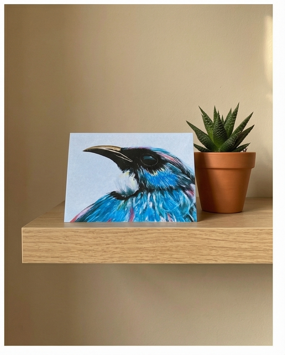 Tui painting greeting card nz souvenir