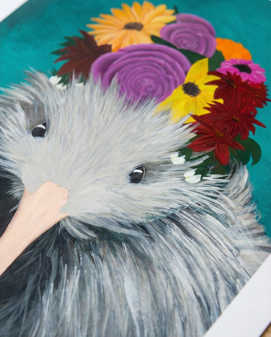 Frida Kahlo Kiwi art print NZ souvenir