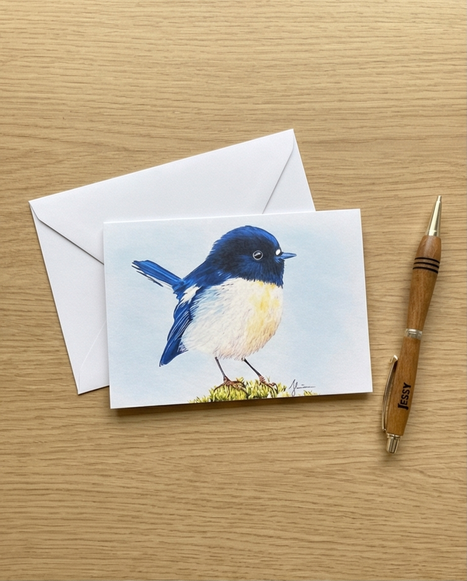 Tomtit greeting card nz souvenir