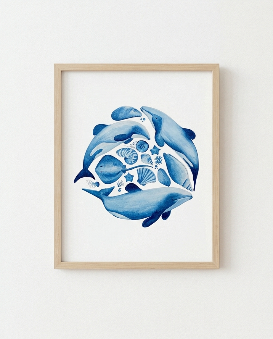 Hector’s Dolphin Medley – Art Print