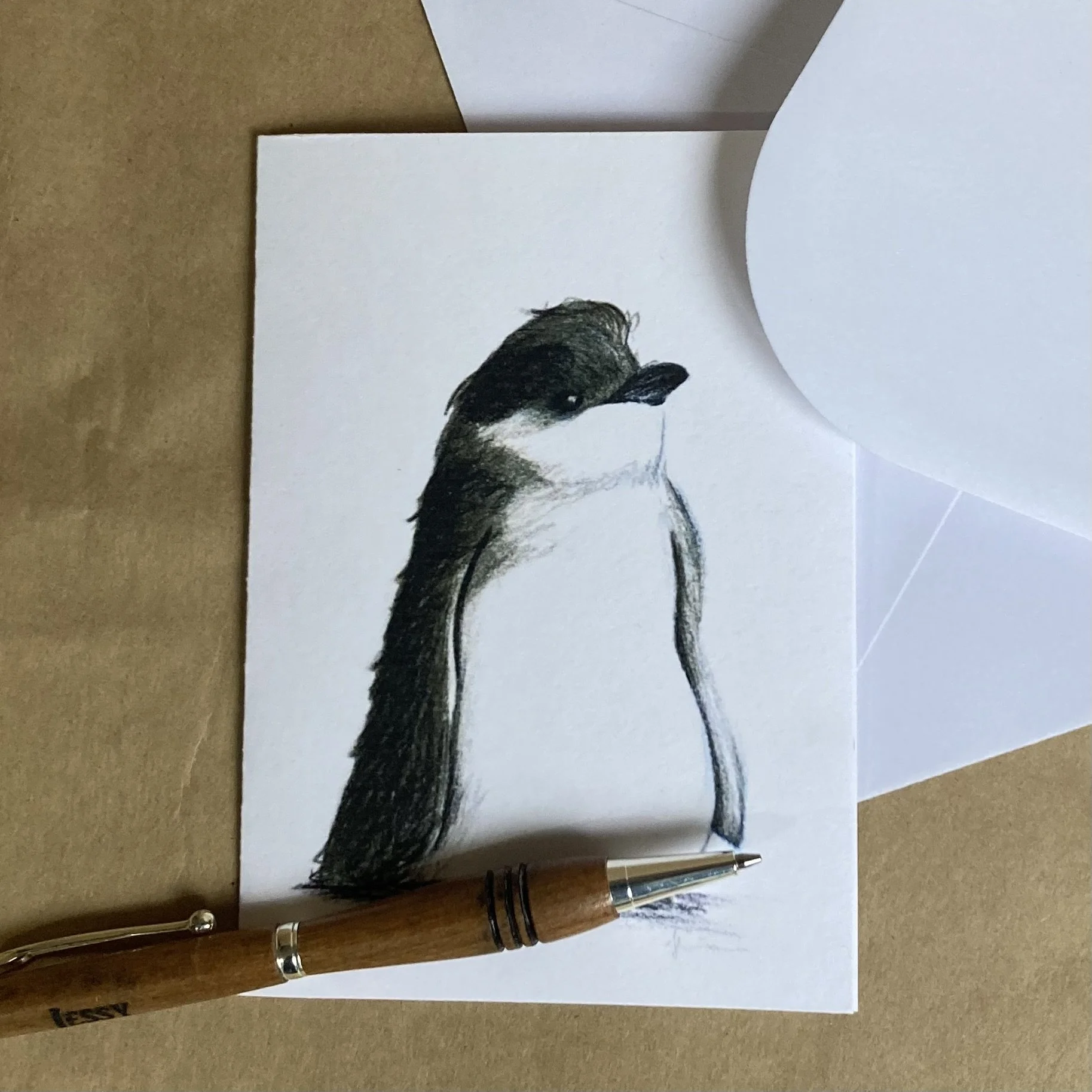 Blue penguin nestling greeting card nz souvenir.jpeg