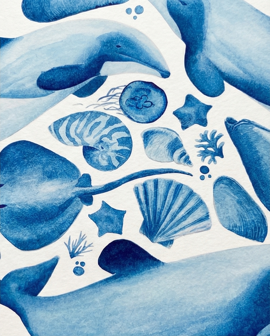 Hector’s Dolphin Medley – Art Print New Zealand Souvenir