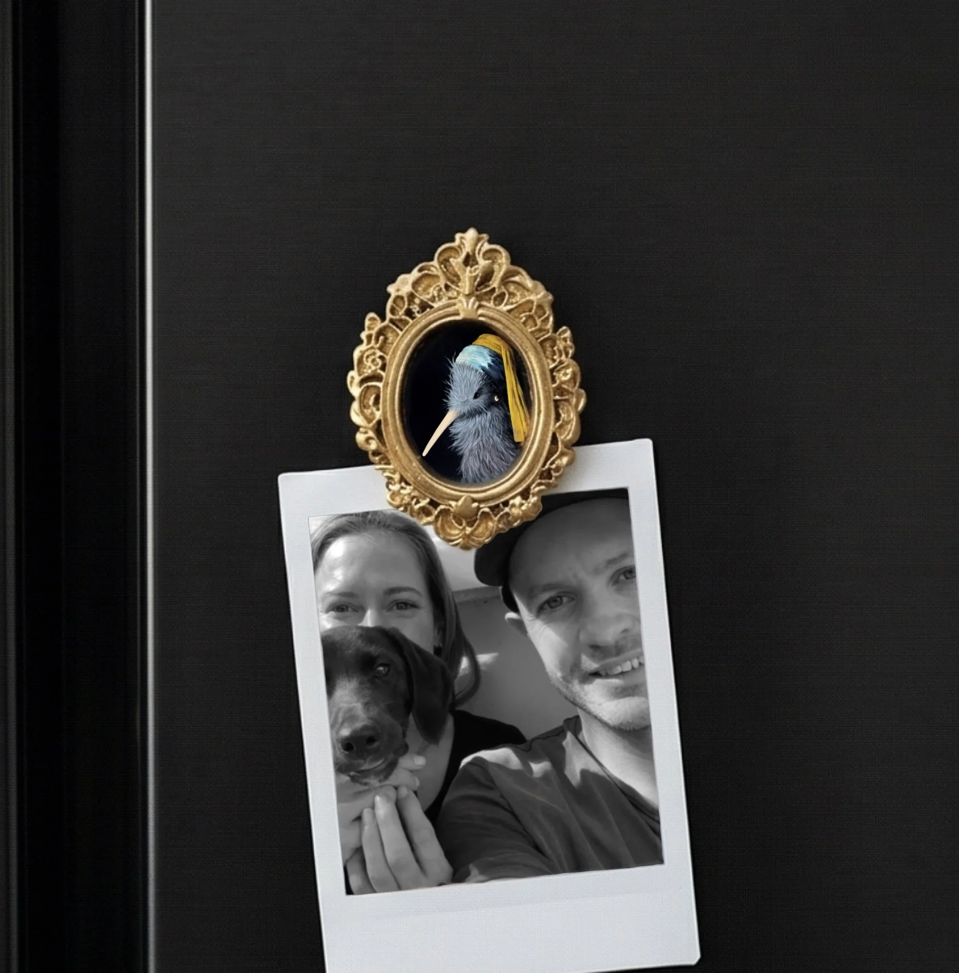 Handmade Kiwi fridge magnet based on original artwork designed in Picton New Zealand – native bird souvenir gift