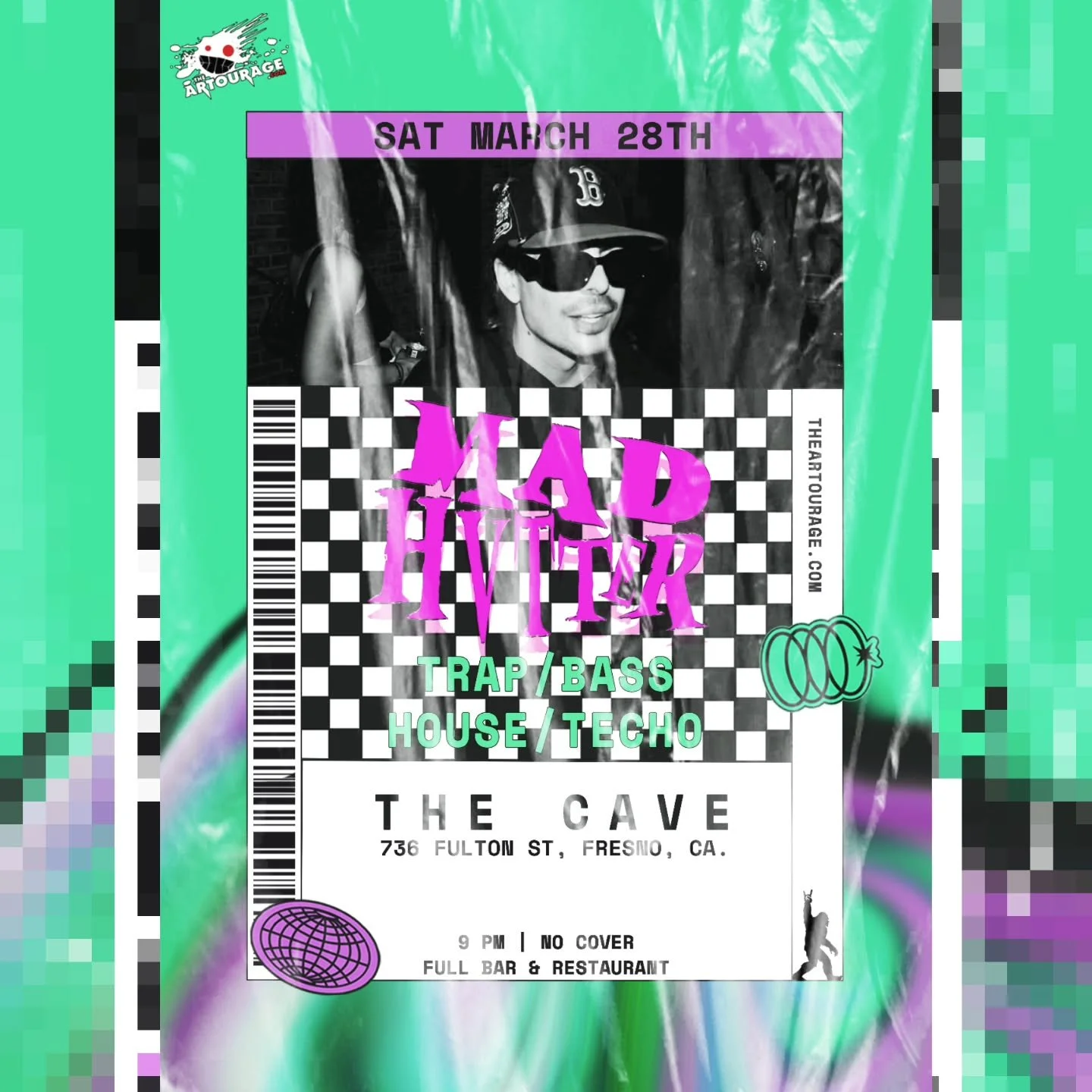 Fresno &mdash; this one&rsquo;s FREE 👀
@madhvtter spinning all night
Trap &bull; Bass &bull; House &bull; Techno
9PM at @thecavefresno
Bring your crew. 

Full Bar &amp; Restaurant 
Booking: @the_artourage

#TheArtourage #TheCave #Madvtter #NoCover #