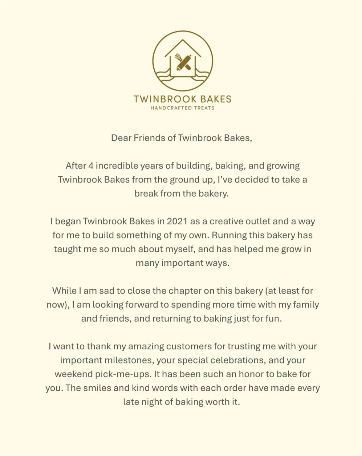 A letter to my wonderful community ❤️