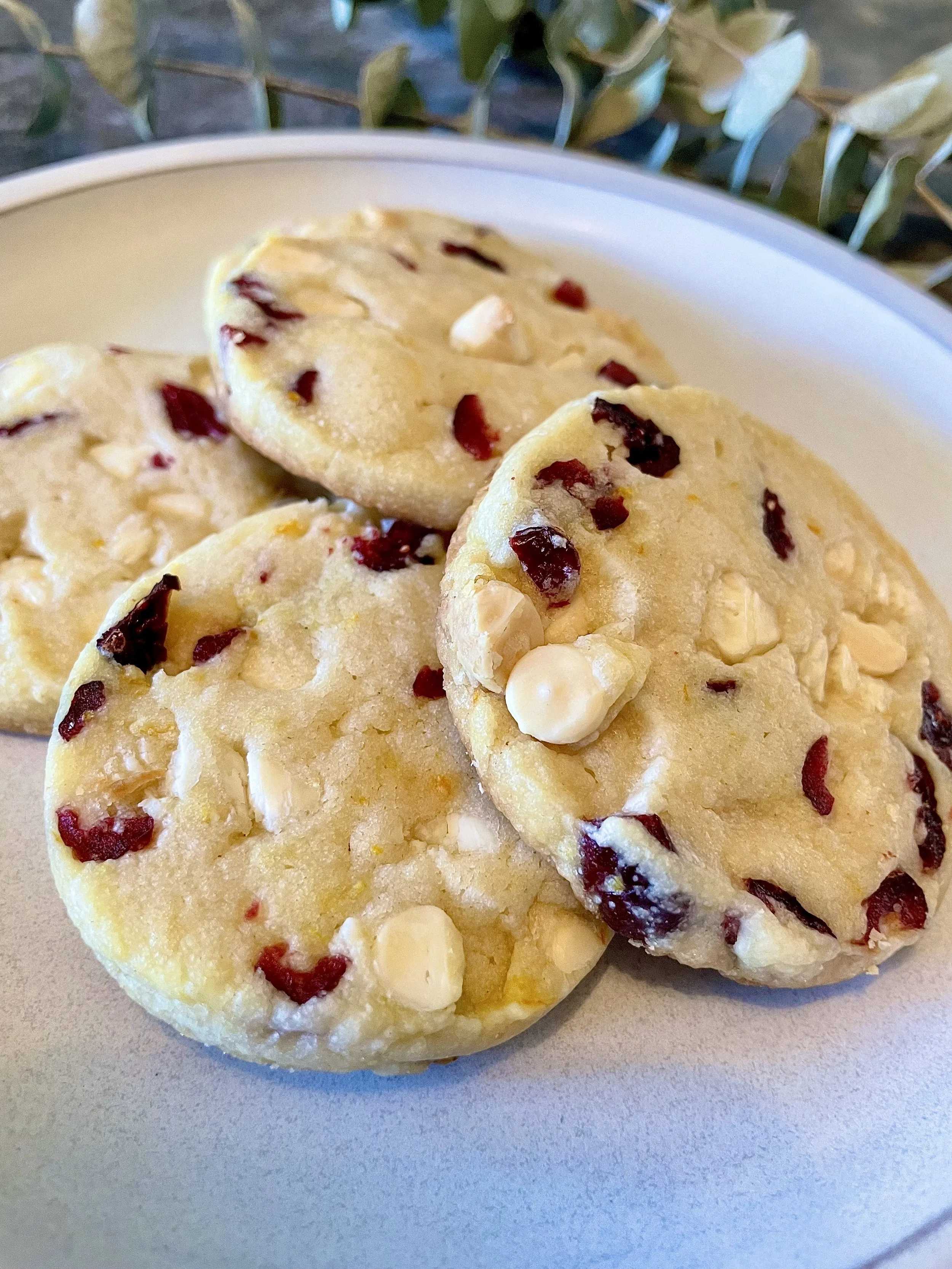Cranberry White Chocolate Shortbread