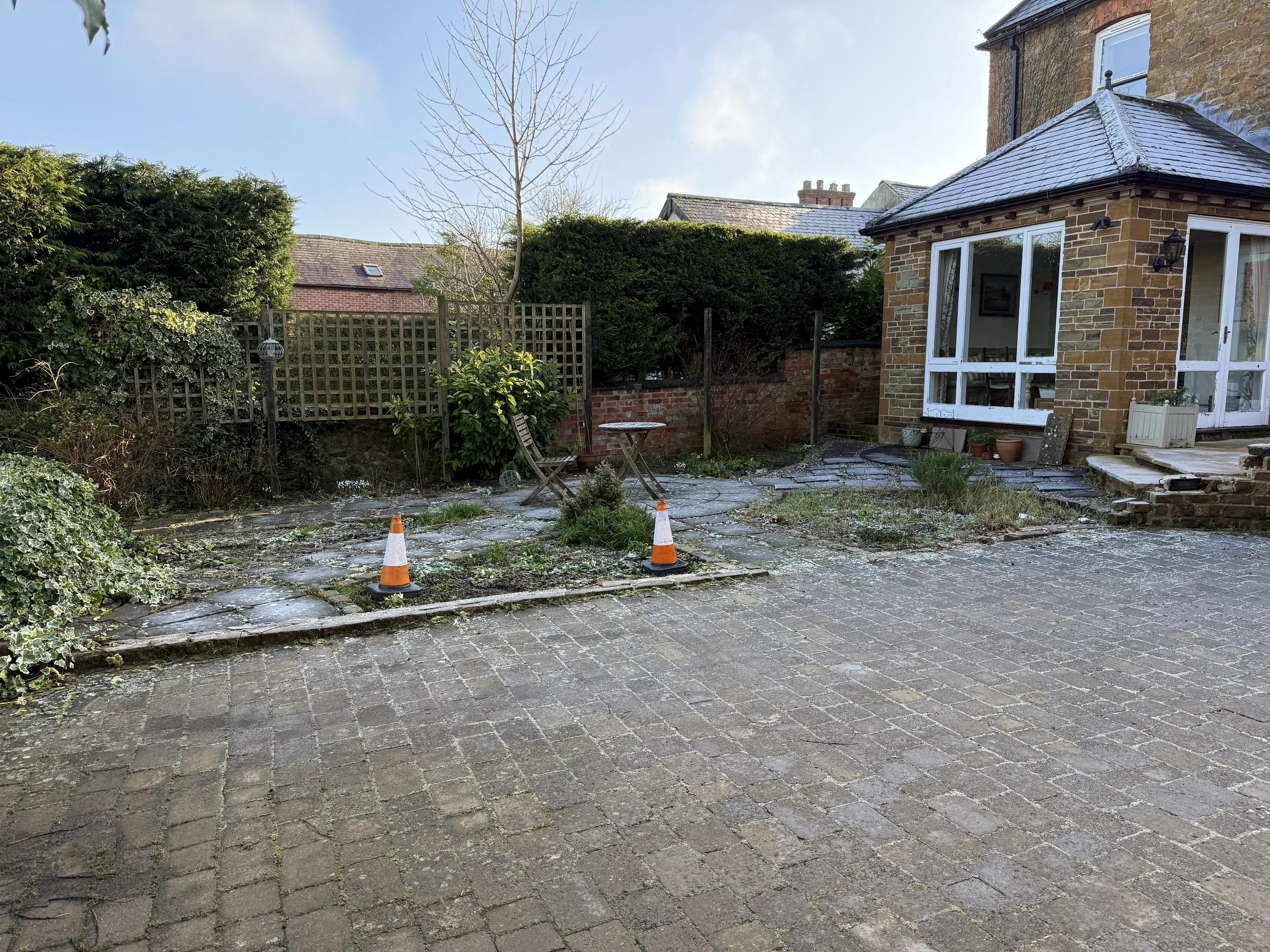 Back garden before work begins