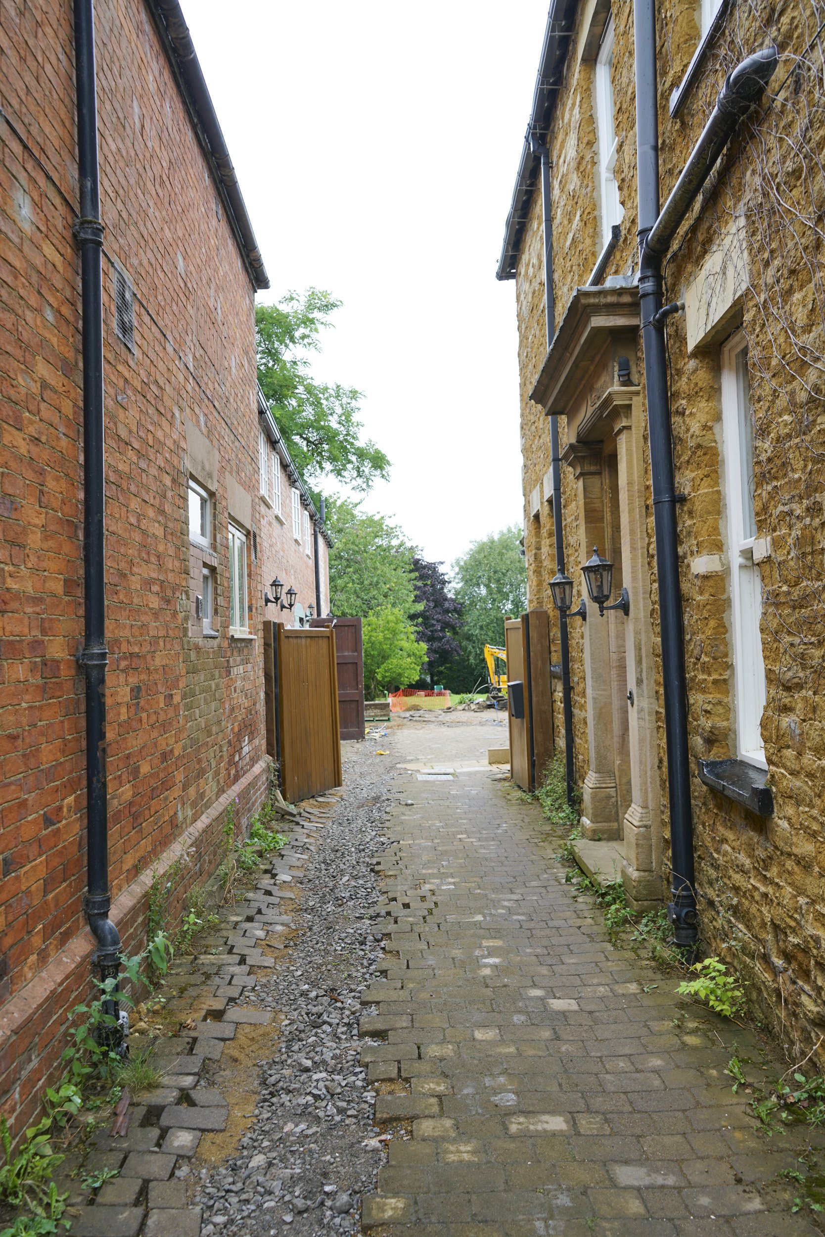 Entrance to garden mid build