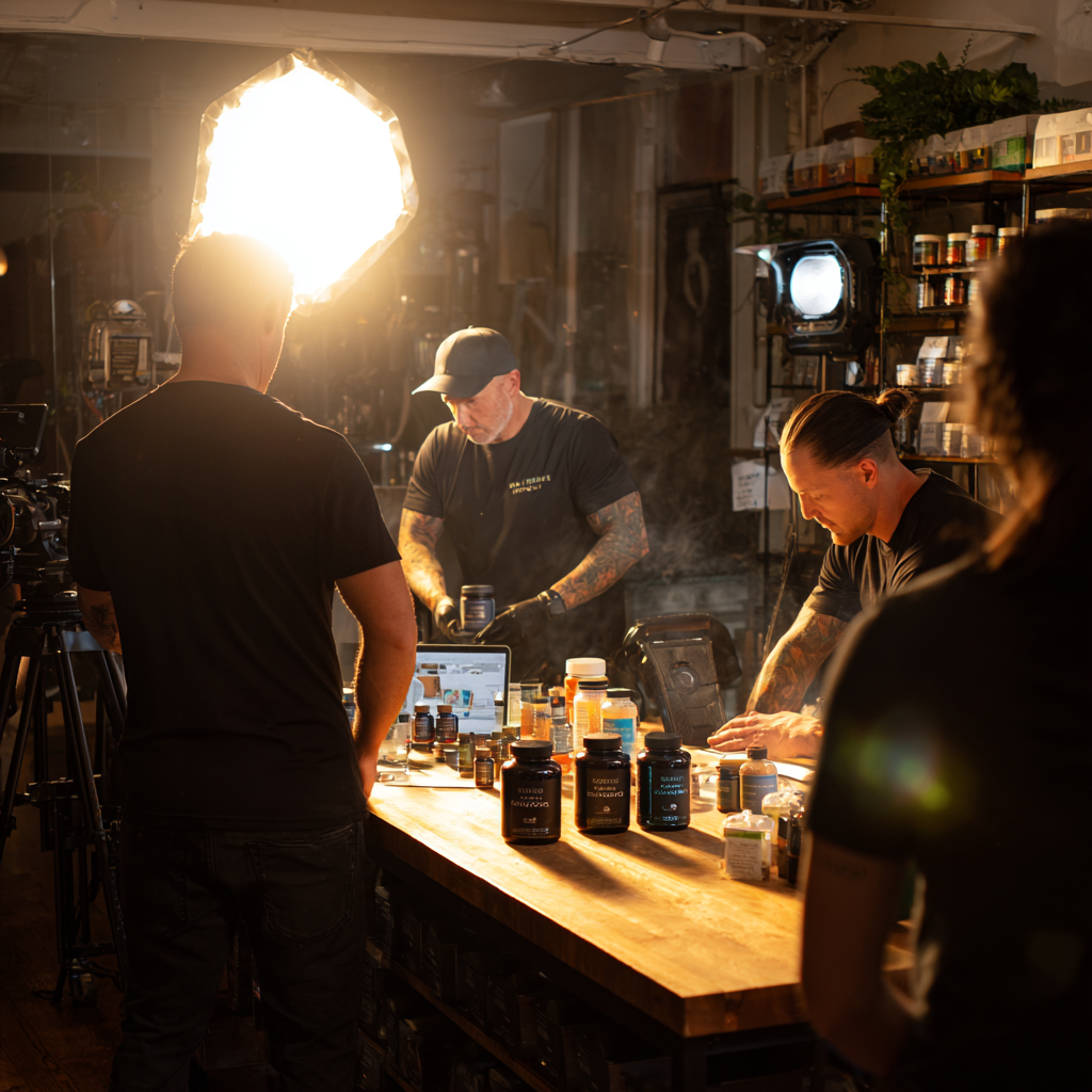 Supplement brand creating content for supplement line